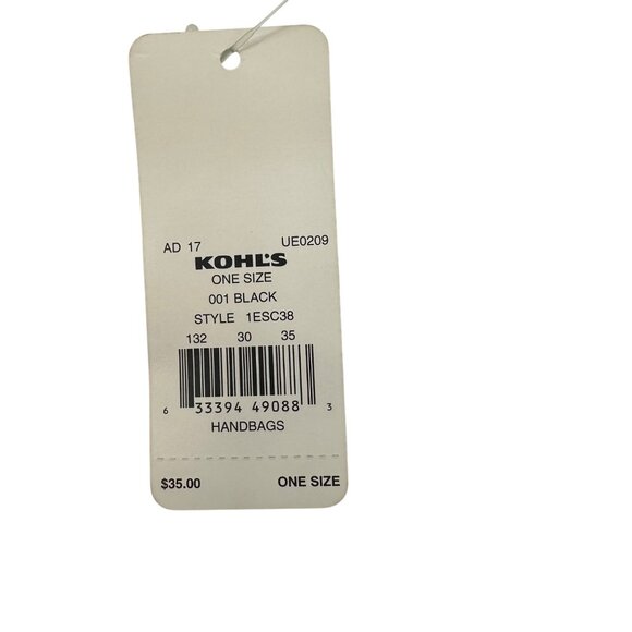 NWT Apt. 9 Black Beaded Evening Handbag Decorative Strap & Snap Closure - Picture 9 of 10